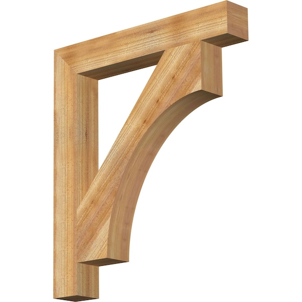 Ekena Millwork Westlake Block Rough Sawn Bracket, Western Red Cedar, 4"W x 28"D x 32"H BKT04X28X32WTL05RWR - main